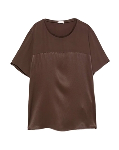 Блузка с круглым вырезом, коричневый Liu jo