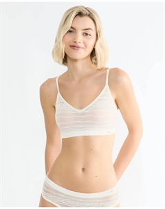 Пуш-ап бюстгальтер с плоским кружевом, белый Sloggi