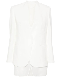 Многослойный однобортный пиджак, белый Brunello cucinelli