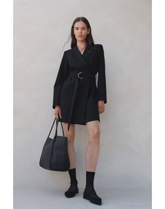 Платье-Блейзер с поясом, черный H&m