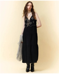 Жилет-платье с блеском, черный Сфера