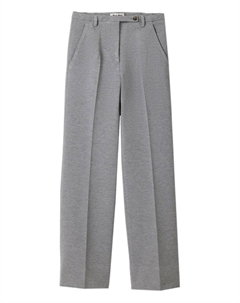 Брюки с вышитым логотипом, серый Miu miu