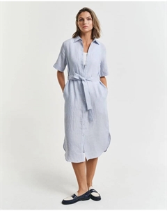 Короткий рукав миди платье, синий Gant