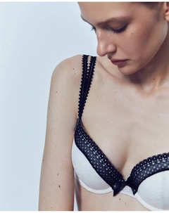 Пуш-ап бюстгальтер из кружева, белый Сфера