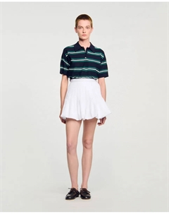 Короткая юбка-шар, белый Sandro