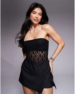 Боди-бандо из кружева черного цвета Asos design