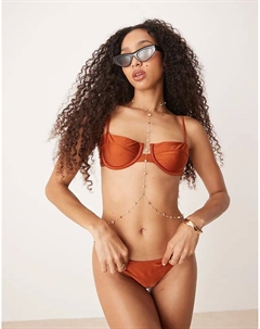 Структурированный верх бикини бронзового цвета — ADA Mango