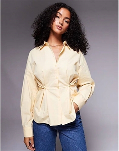 Рубашка с застежкой на пуговицы цвета пахты Asos design