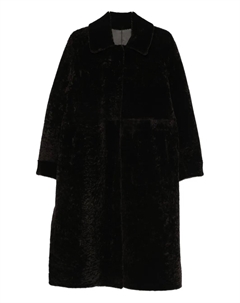 Пальто из овчины с воротником, коричневый Manzoni 24