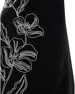 Платье макси с V-образным вырезом и цветочной вышивкой, черное 4th & reckless