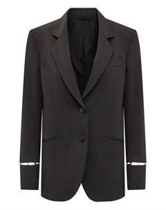 Пиджак с вырезом, черный Del core