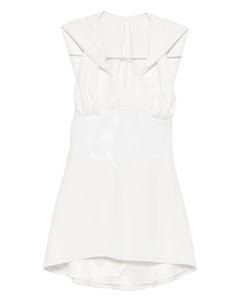 Мини-платье без рукавов с V-образным вырезом, белый Vestiaire d'un oiseau libre