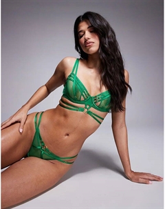 Бюстгальтер-балконет без подушечек, зеленый цвет Ann summers