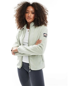 Флисовая кофта Active с застежкой-молнией в цвете пыльного шалфея Superdry