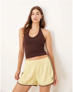 Кофта-халтер на все дни с V-образным вырезом, коричневого цвета Cotton:on