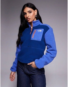 Флисовая кофта North Face Yumiori с застежкой-молнией 1/4 синего цвета The north face
