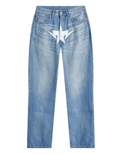 Джинсы со звездным принтом, синий A bathing ape®