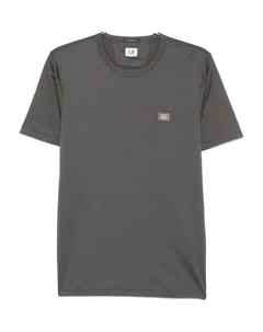 Футболка из хлопка с нашивкой-логотипом, зеленый C.p. company