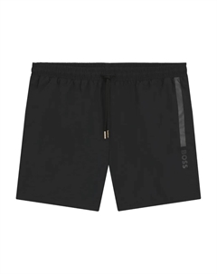 Плавки-шорты с полосками по бокам, черный Boss