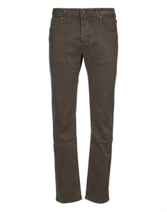 Джинсы из хлопка с пятью карманами, зеленый Jacob cohen