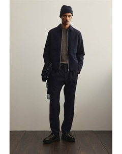 Брюки из твила обычного кроя, синий H&m