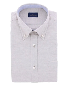 Рубашка с узором «елочка» и пуговицами на манжетах, серый Paul & shark