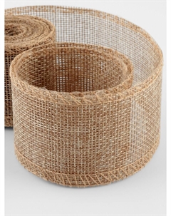 Лента текстильная, 50 мм, 4.5±0.5 м, бежевая Арт узор