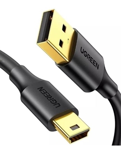 Кабель US132 10355_ USB 2.0 A Male to Mini 5 Pin Male Cable. Длина: 1м. Цвет: черный Ugreen