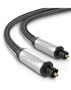 Кабель AV108 10539_ Toslink Optical Male To Male Audio Cable. Длина: 1м. Цвет: серебристо-черный Ugreen