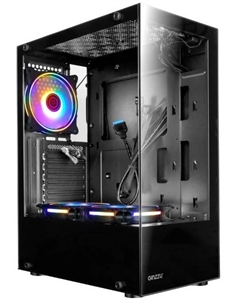 Корпус ATX CL305 без БП, боковая панель из закалённого стекла, 2*USB 2.0, USB 3.0 Ginzzu