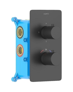 Смеситель для душа Европа AQ1393MB с термостатом Черный матовый Aquatek