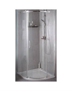 Душевой уголок Contra 90x90 L E22R90L-GA профиль Хром стекло прозрачное Jacob delafon