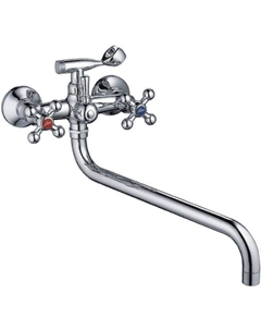 Смеситель для ванны H19 2619L универсальный Хром Ledeme