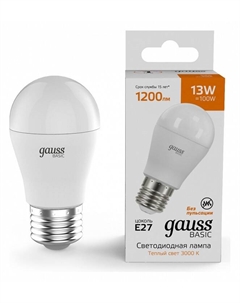Лампа светодиодная Basic E27 13Вт 3000K 10502132 Gauss