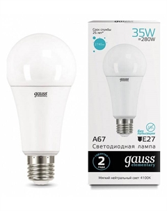 Лампа светодиодная Led Elementary A67 E27 35Вт 4100K 70225 Gauss