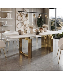 Стол обеденный Liam 230, керамика матовая белая Top concept