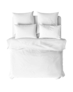 Постельное белье дуэт Stripe сатин-страйп 4 нав.50x70см и 70x70см белое, арт.929800 Verossa