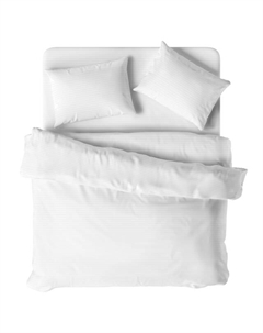 Постельное белье 1,5сп Stripe сатин-страйп 2 нав.70x70см белое, арт.929775 Verossa