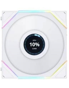 Вентилятор UNI Fan TL 120 LCD Reverse ARGB, 120 мм, 1900rpm, 31 дБ, 7-pin, 1шт, белый, ARGB подсветка (G99.12RTLLCD1W.00) Lian li