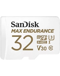 Карта памяти 32Gb microSDHC Max Endurance Class 10 UHS-I U3 V30 + адаптер (SDSQQVR-032G-GN6IA) Sandisk
