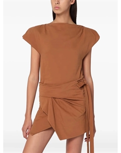 Платье мини с запахом, коричневый Isabel marant