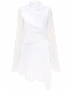 Платье асимметричного кроя с прозрачными рукавами, белый Jw anderson