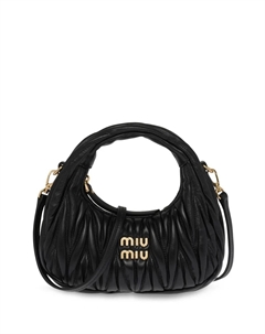 Стеганая мини-сумка Wander, черный Miu miu
