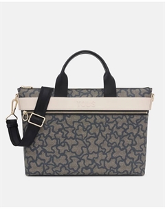 Черный кожаный портфель Kaos Icon от Tous