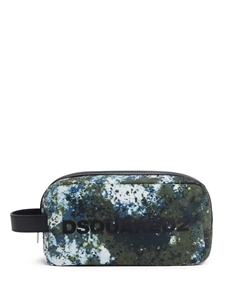 Несессер с эффектом разбрызганной краски, зеленый Dsquared2