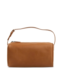 Кожаная сумка-клатч, коричневый The row