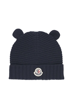 Фактурная шапка бини, синий Moncler enfant