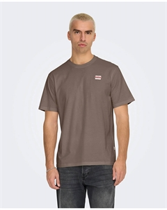 Мужская футболка классического кроя, серый Only & sons