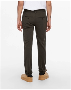 Мужские классические брюки приталенного кроя, коричневый Only & sons