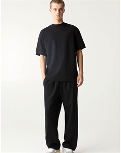 Спортивные брюки interlock черного цвета Pull & bear